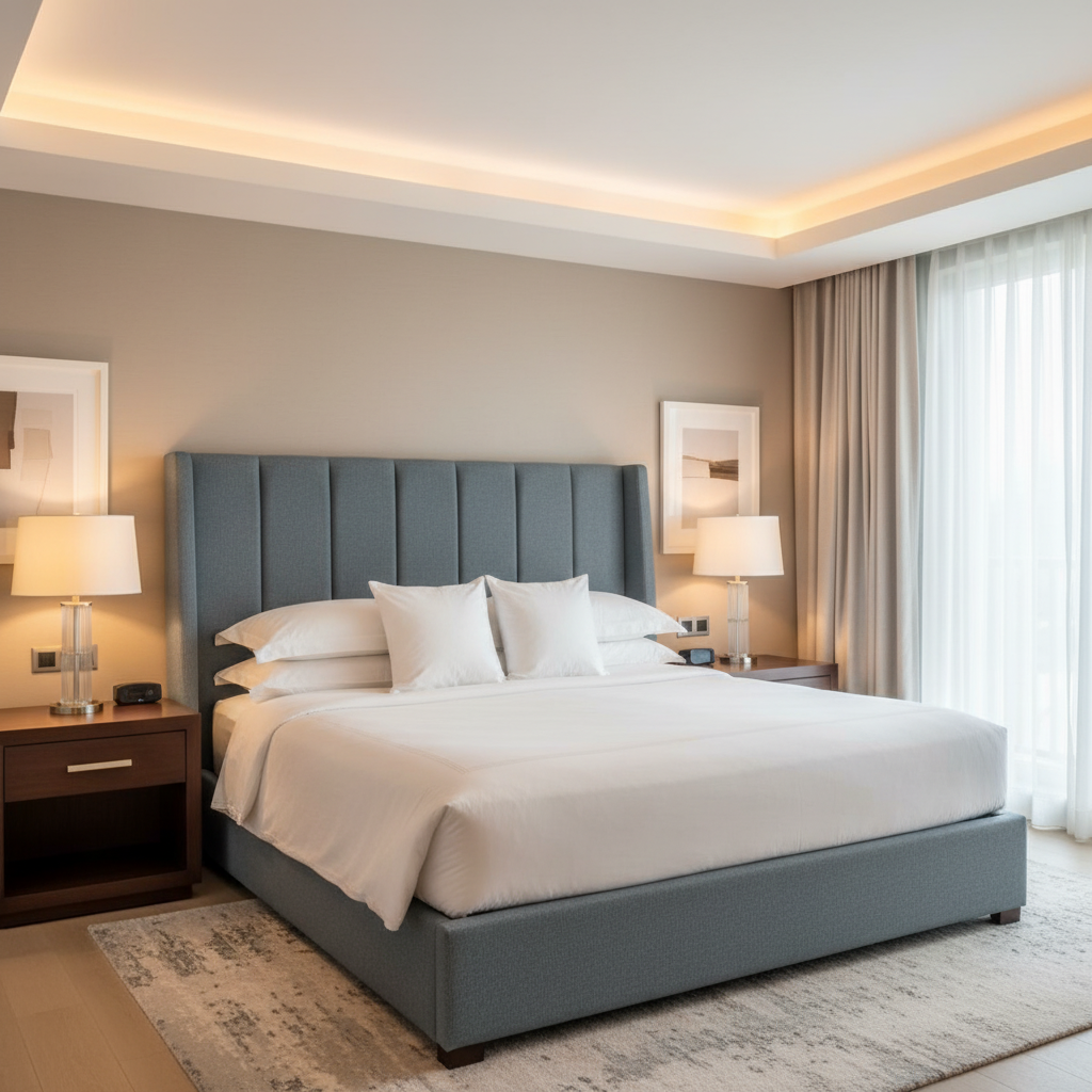 Pinnacle Rock - Pond Upholstered Headboard | Architectural Fabrics