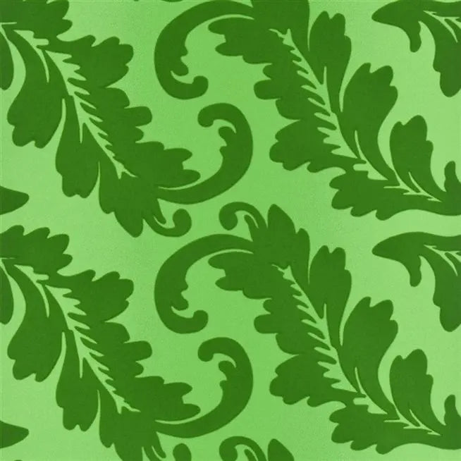 Ardassa Flock Velvet Scroll 04 Cobalt | Designers Guild Europe
