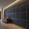 Fine Woven Texture Deep Indigo Upholstered Wall Panel | Architectural Fabrics