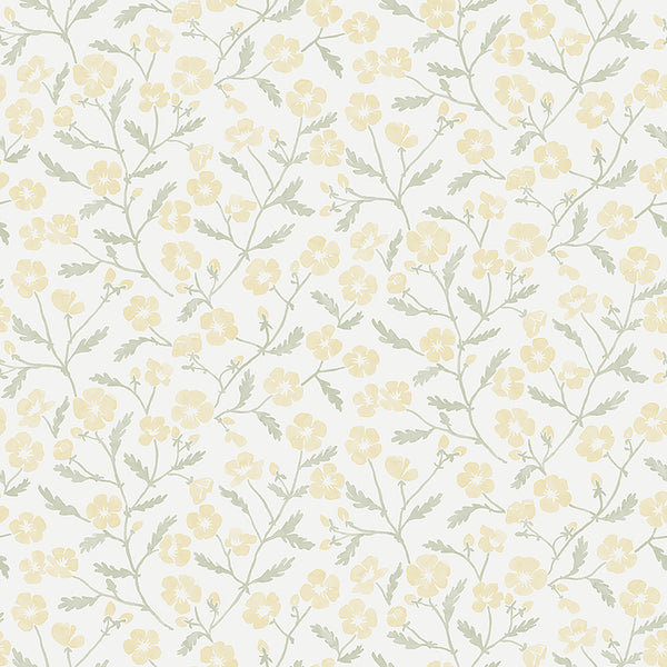 Mira, Yellow Wallcoverings | Schumacher
