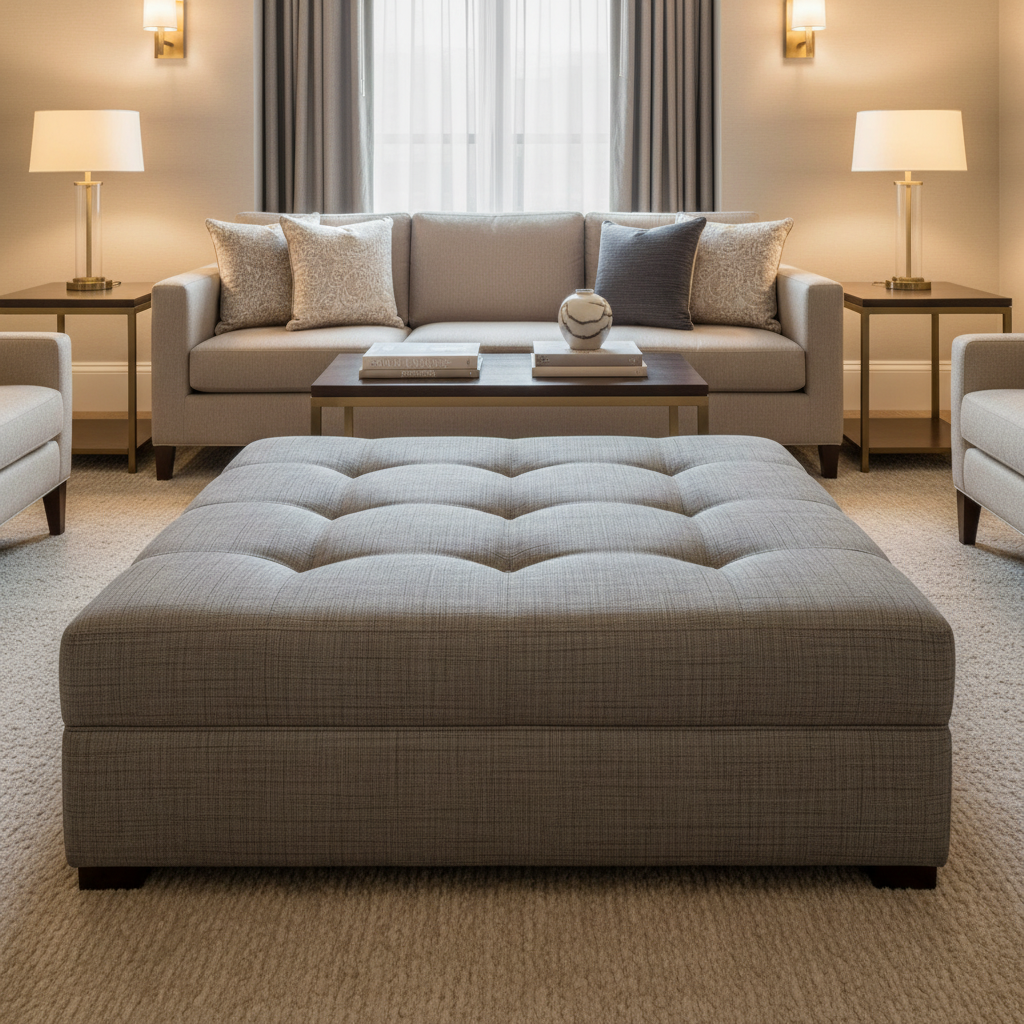 Alter - Alter Silicone Hybrid Upholstered Ottoman | Architectural Fabrics