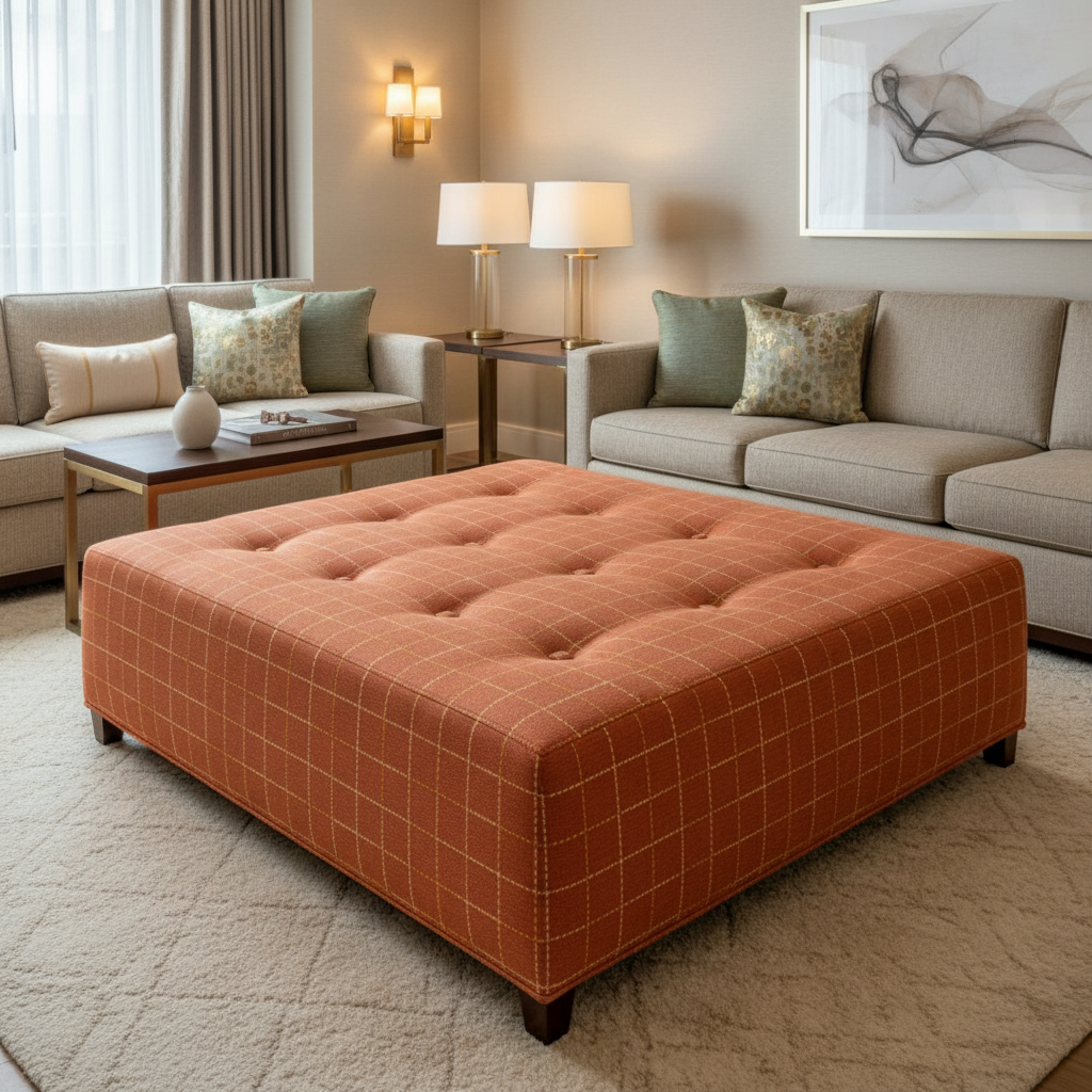 West End - Tart Upholstered Ottoman | Architectural Fabrics