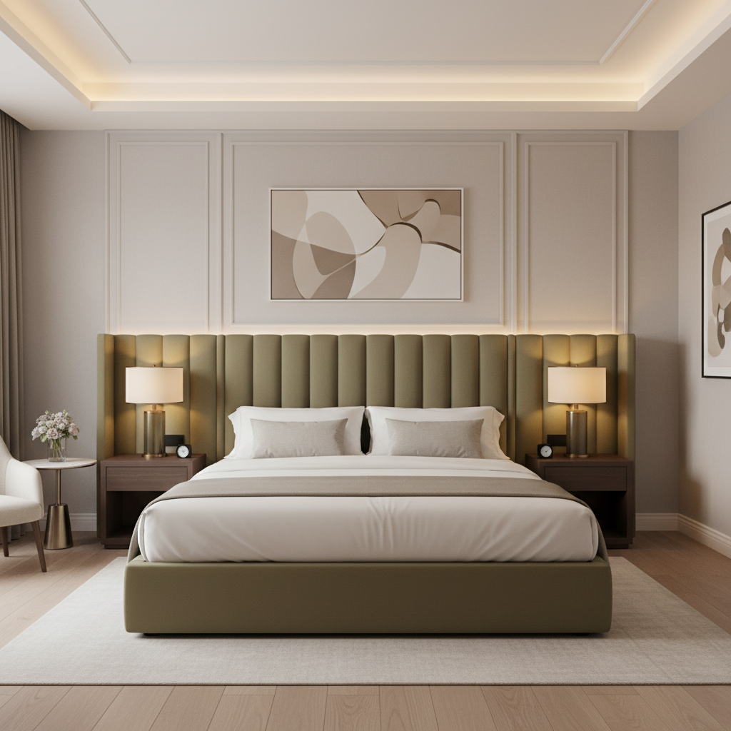 Linen Island - Shamrock Upholstered Headboard | Architectural Fabrics