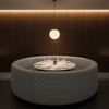 Geometric Woven Texture Soft Gray Upholstered Banquette | Architectural Fabrics