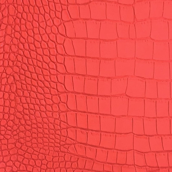 Le Embossed Croc Suse | Vegan Leather |  Red