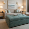 Pigeon Island - Lake Upholstered Ottoman | Architectural Fabrics