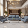 Smooth Pebble Grain Dusty Blue Upholstered Sofa | Architectural Fabrics