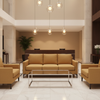 Fine Pebble Grain Golden Tan Upholstered Sofa | Architectural Fabrics