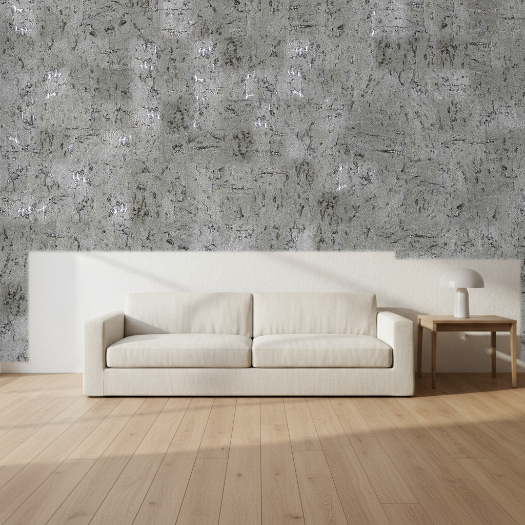 Kennebunkport Cork Basalt Wallcovering | Phillipe Romano room setting