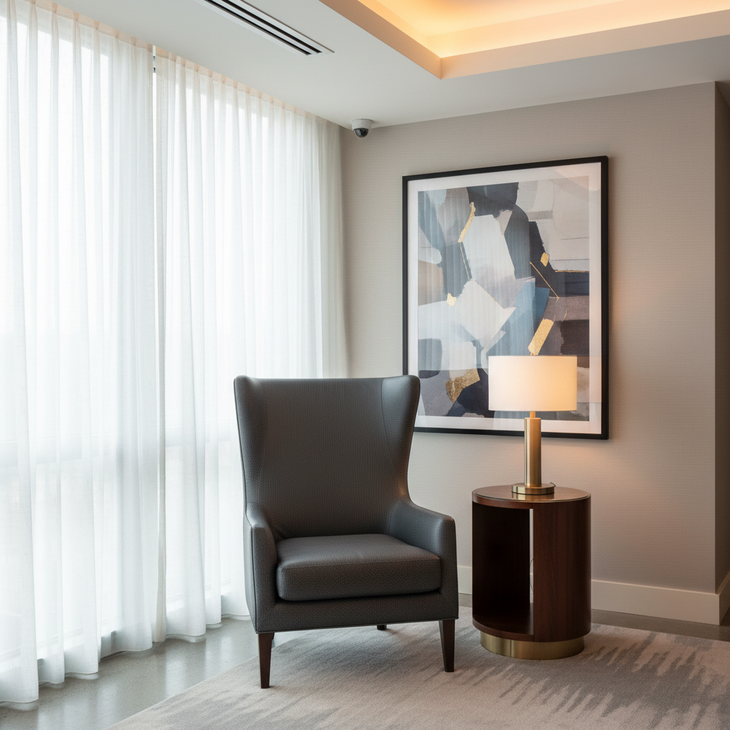 Fine Pebble Grain Charcoal Shadow Upholstered Chair | Architectural Fabrics
