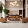 Aire Pebbled - Russet Clay Breathable Polyurethane Upholstered Sofa | Architectural Fabrics