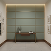 Smooth Pebble Grain Dusty Sage Upholstered Wall Panel | Architectural Fabrics