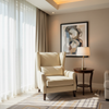 Smooth Pebble Grain Creamy Ivory Upholstered Chair | Architectural Fabrics