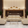 Woven Basketweave Texture Creamy Ivory Upholstered Sofa | Architectural Fabrics