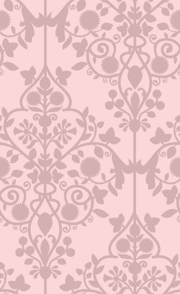 Diane's Digital Damask - Pink Scalable - Shown : 12Hx19V Repeat