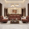 Woven Crosshatch Texture Rustic Sienna Upholstered Sofa | Architectural Fabrics