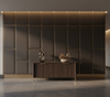 BALBOA - Ebony Hide Faux Leather Upholstered Wall Panel | Architectural Fabrics