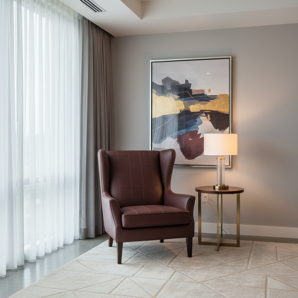 Puerto Plata - Oxblood Upholstered Chair | Architectural Fabrics