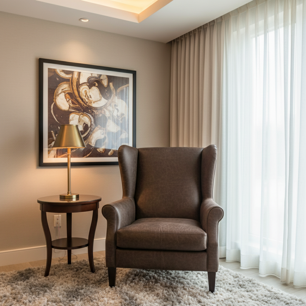 Algiers - Cocoa Bean Performance Vinyl Upholstered Chair | Architectural Fabrics