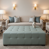 Amalfi - Sea Mist Indoor/Outdoor Vinyl Upholstered Ottoman | Architectural Fabrics