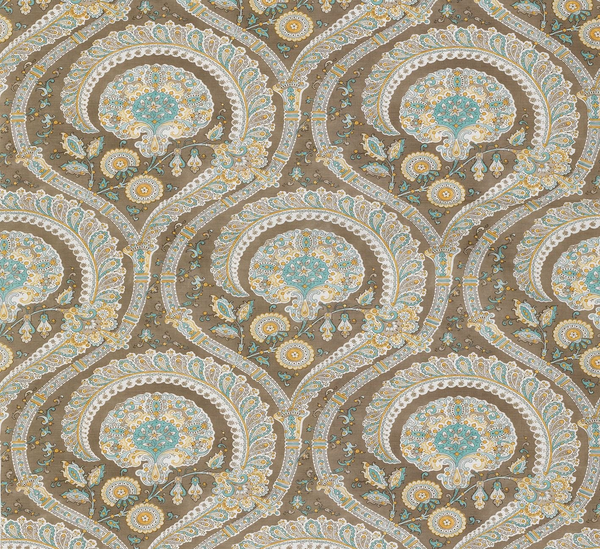Nina Campbell Fabric - Taupe Brown Wallcovering | Nina Campbell