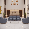 Algiers - Twilight Blue Performance Vinyl Upholstered Sofa | Architectural Fabrics