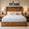 Crushed Velvet Texture Burnished Bronze Upholstered Headboard | Architectural Fabrics