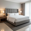 Fine Woven Texture Smoked Graphite Upholstered Headboard | Architectural Fabrics