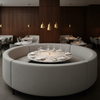 Nassau Gold - Silver Upholstered Banquette | Architectural Fabrics