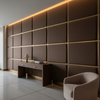 Subtle Linen Weave Dark Chocolate Upholstered Wall Panel | Architectural Fabrics