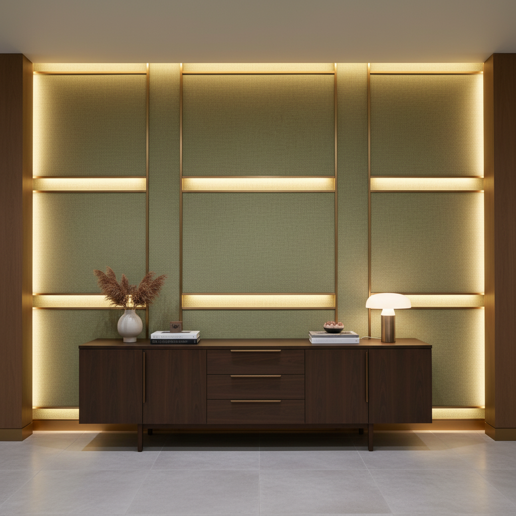 Rattan Bay - Grass Upholstered Wall Panel | Architectural Fabrics