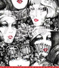 Black and White Women faces with red lips - Pattern Design Lab