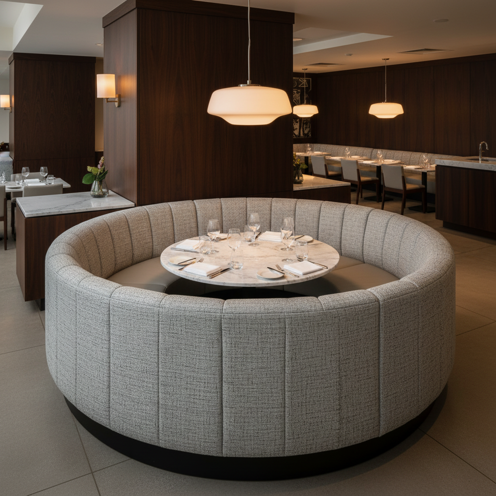 Turks Landing - Iron Upholstered Banquette | Architectural Fabrics