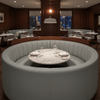 Algiers - Silver Cloud Performance Vinyl Upholstered Banquette | Architectural Fabrics
