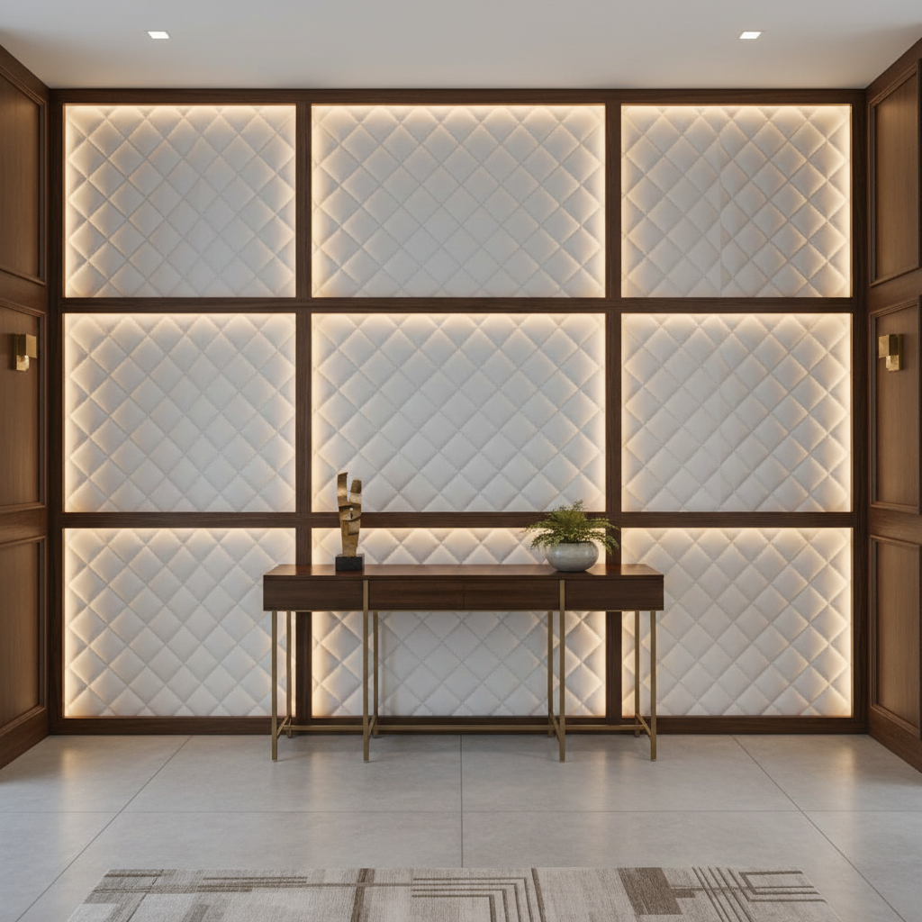 Tyrell Bay - Snow Upholstered Wall Panel | Architectural Fabrics