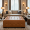 BANDOLIER - BANDOLIER Faux Leather Upholstered Ottoman | Architectural Fabrics