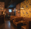 The Original Yeeha 1950's Cowboy - Mustard Mid-Century Modern | Architectural Wallcoverings - Retro Western Lounge Room Setting