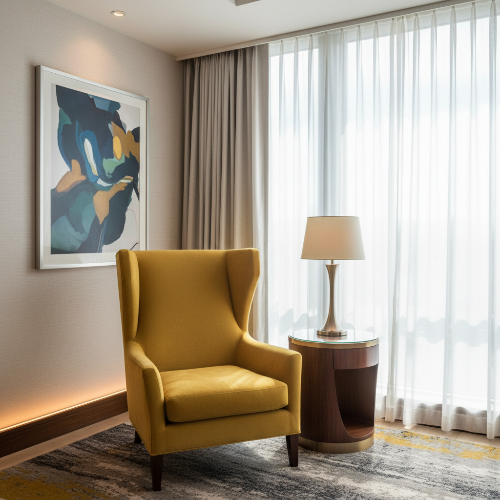 Ultrasuede  Citron  Yellow Upholstered Chair | Ultrasuede Upholstery