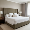 Fine Woven Texture Dark Bronze Upholstered Headboard | Architectural Fabrics