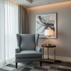 Smooth Pebble Grain Slate Gray Upholstered Chair | Architectural Fabrics