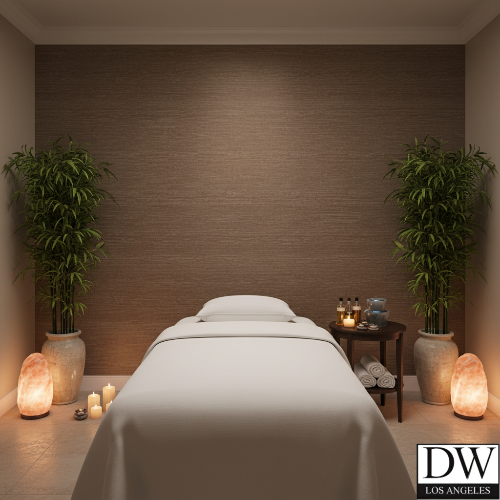 Marseilles Vinyl | Hollywood Wallcoverings - Healthcare Waiting Room commercial room setting
