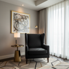 Subtle Velvet Texture Deep Night Upholstered Chair | Architectural Fabrics