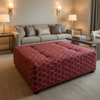 Pelican Cay - Scarlet Upholstered Ottoman | Architectural Fabrics