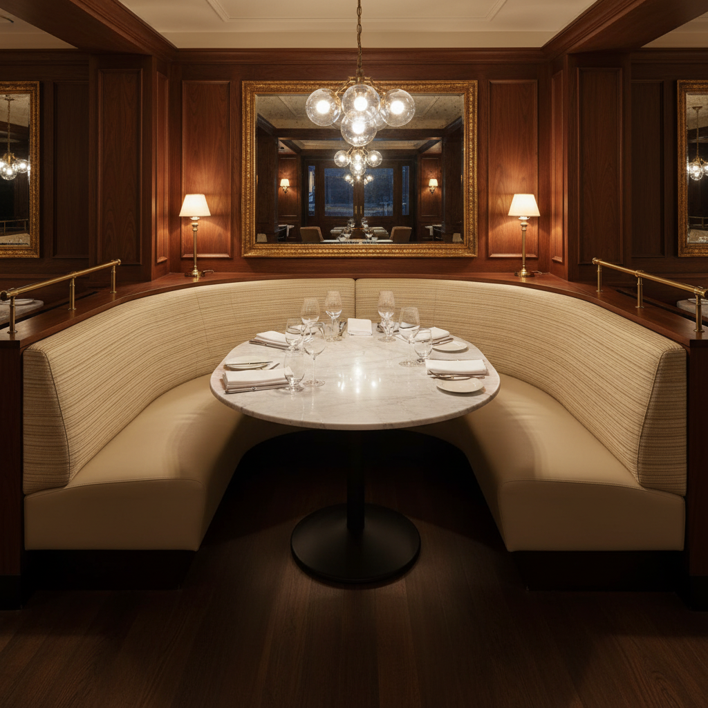 Trade Wind - Milkweed Upholstered Banquette | Architectural Fabrics