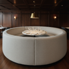Fine Woven Texture Soft Gray Upholstered Banquette | Architectural Fabrics