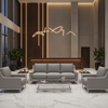 Fine Pebble Texture Soft Gray Upholstered Sofa | Architectural Fabrics