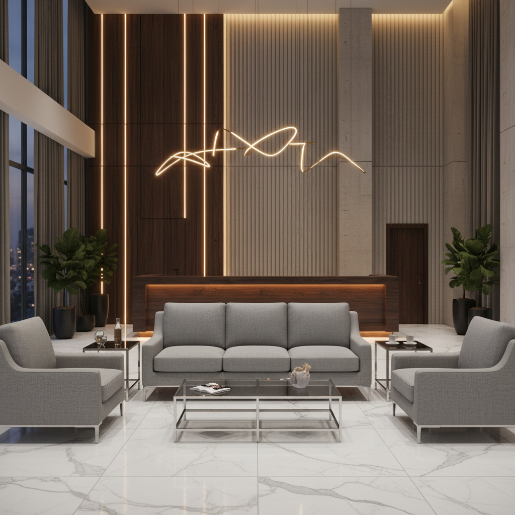 Fine Pebble Texture Soft Gray Upholstered Sofa | Architectural Fabrics