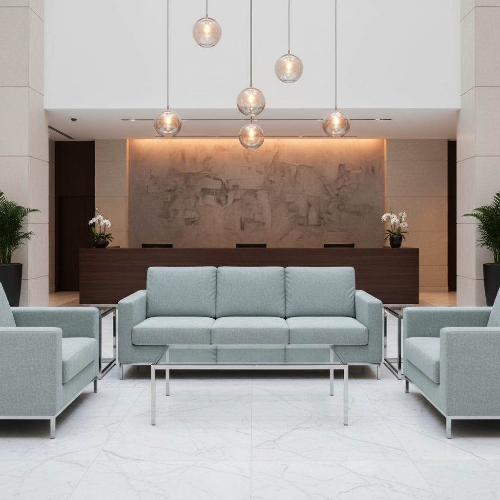 Kralendijk - Azure Upholstered Sofa | Architectural Fabrics