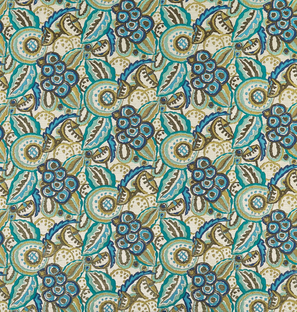 Nina Campbell Fabric - Teal Blue Wallcovering | Nina Campbell
