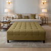 Nassau Gold - Lily Upholstered Ottoman | Architectural Fabrics